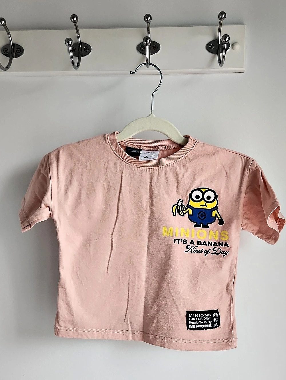 Zara Minions Graphic T-Shirt Pink & Yellow Girls 2T